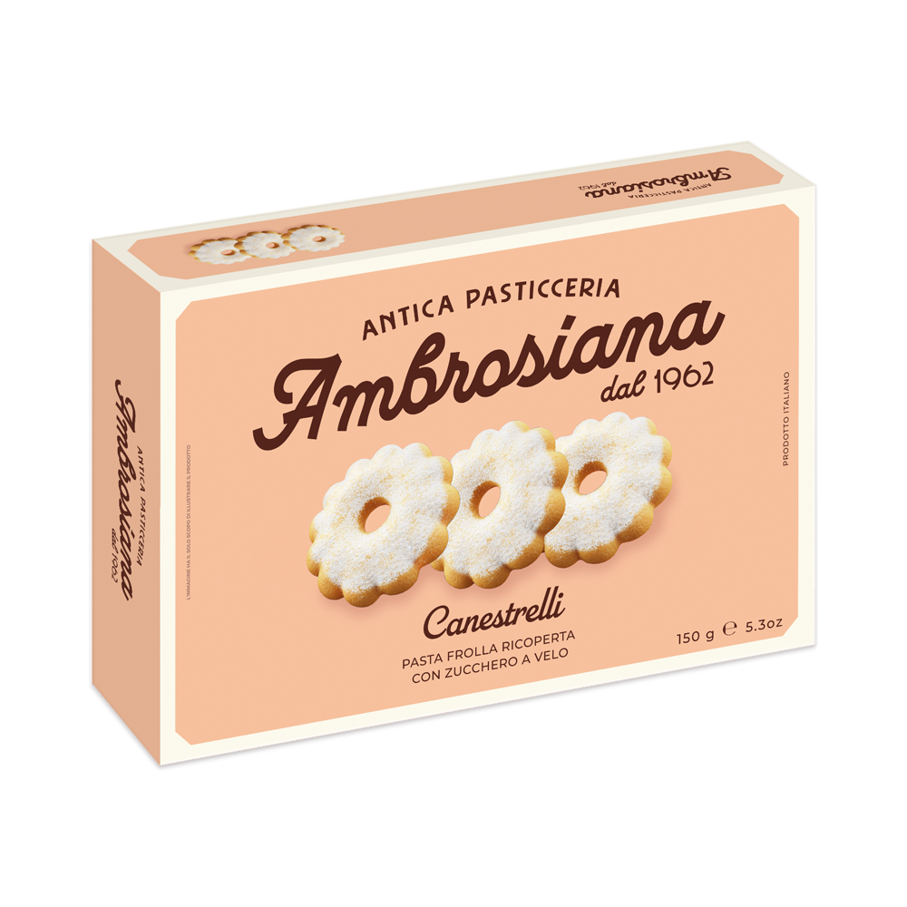 Ambrosiana Canestrelli - Specialitate din aluat fraged acoperit cu zahăr pudră, 150 g