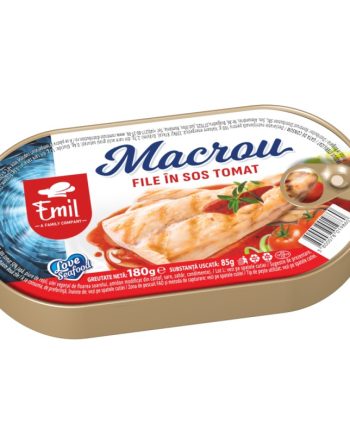 EMIL -  Macrou file în sos tomat, 180 g