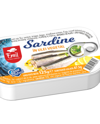 EMIL - Sardine în ulei vegetal, 125 g