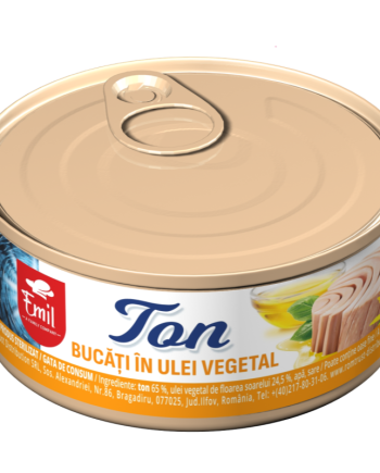 EMIL - Ton bucăți în ulei vegetal, 160 g