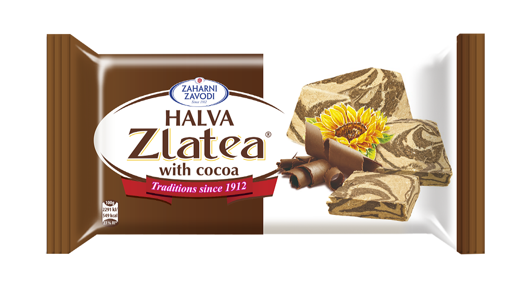 Halva de floarea-soarelui, cu cacao, 180 g